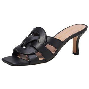 COACH Tillie Black Leather Sandals Strappy Heels NEW IN BOX! Sz 6.5